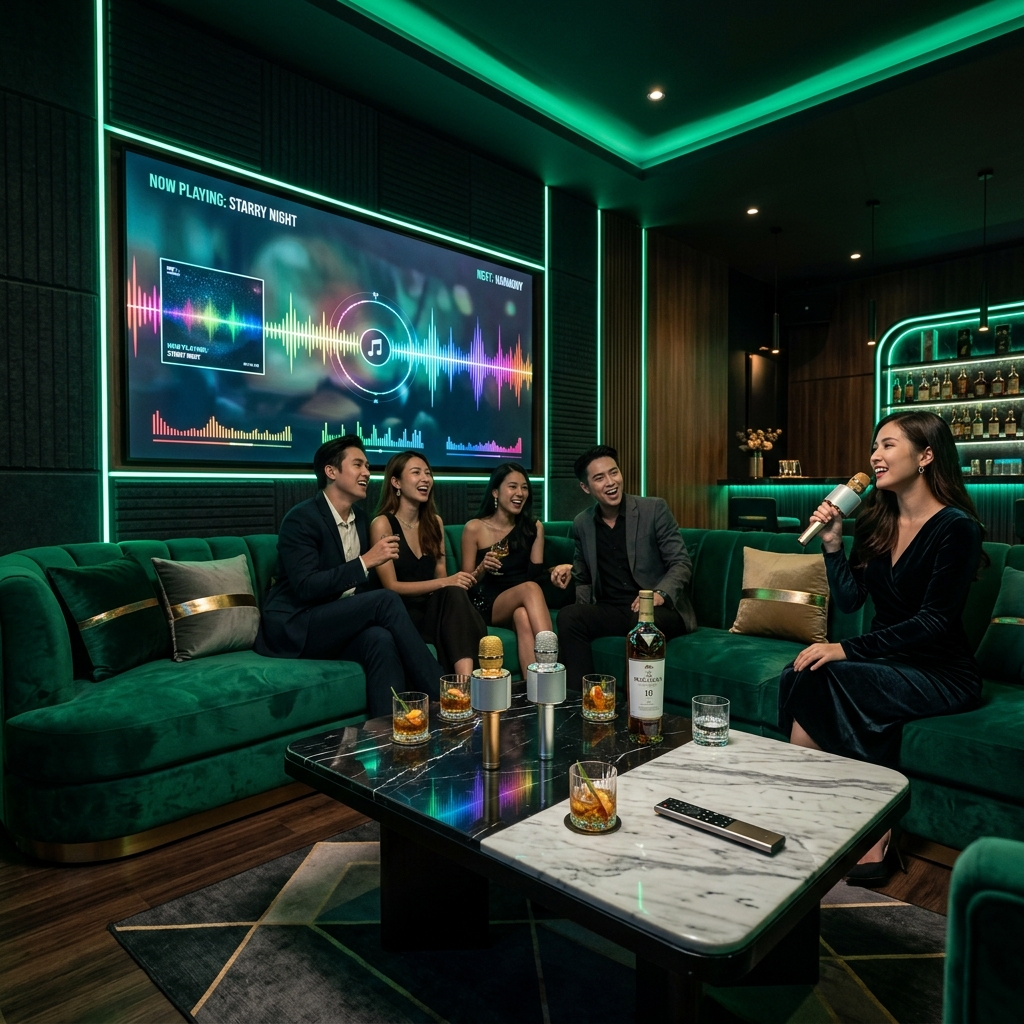 마포 가라오케 룸 내부